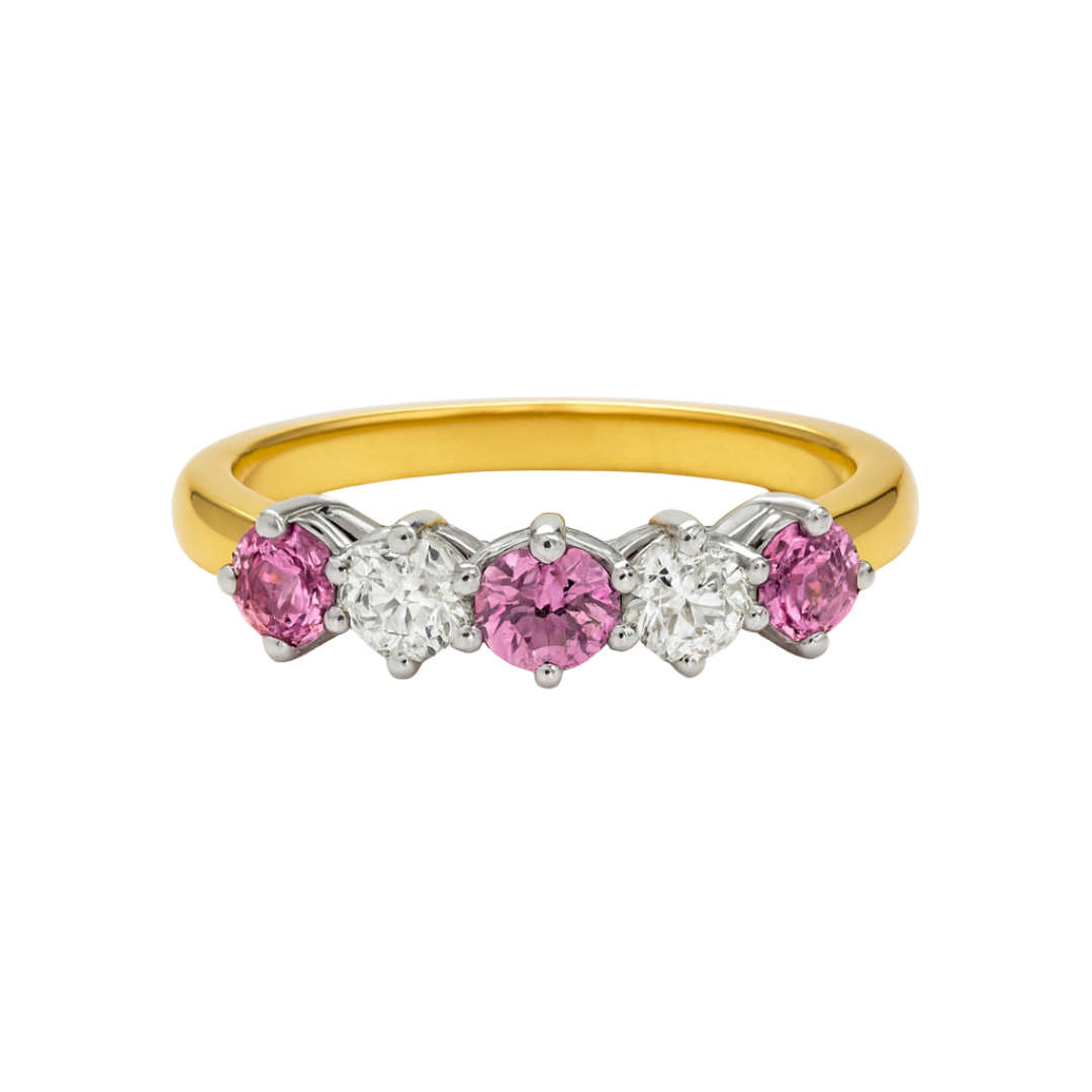 Garland Pink Sapphire and Diamond