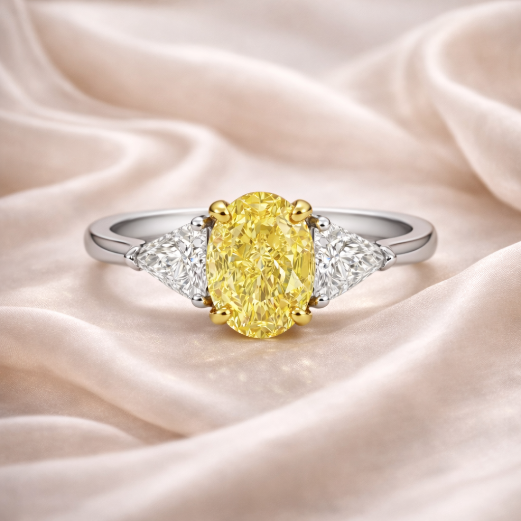 Bright yellow diamond ring from Appleby Jewellers Dublin, featuring a stunning intense yellow diamond and elegant design.