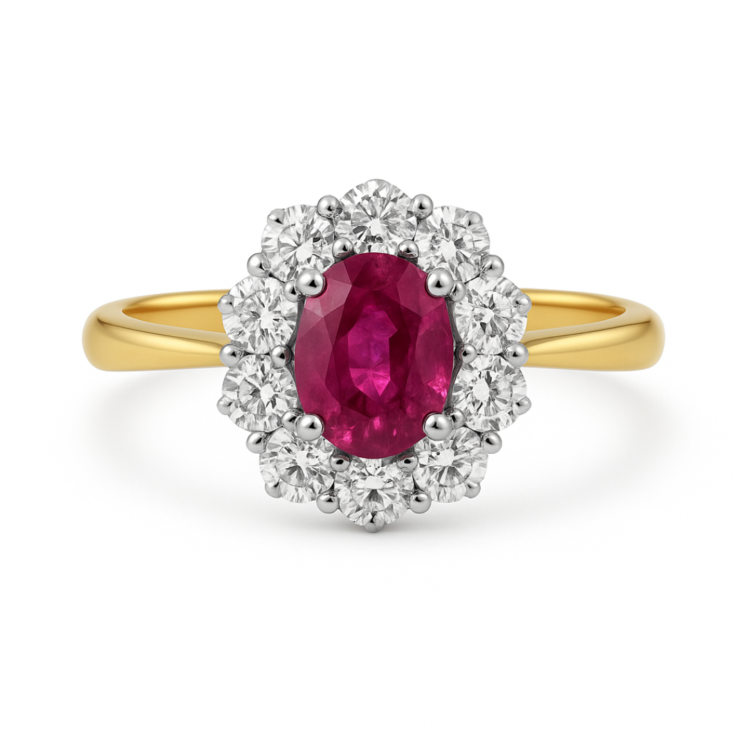 The Diana Pink Sapphire & Diamond Ring