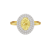 The Grand Corrine – Yellow Diamond Halo Ring - Appleby Jewellers Dublin