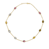 14ct Gold Amethyst, Golden Citrine and Blue Topaz Necklace