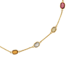14ct Gold Amethyst, Golden Citrine and Blue Topaz Necklace