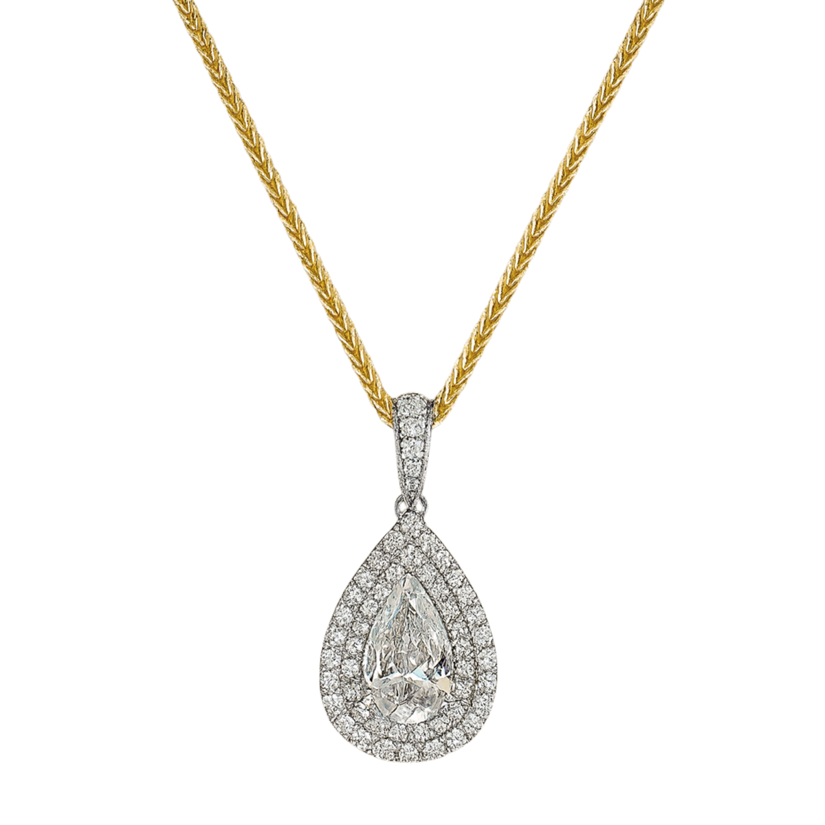 Pear-Cut Diamond Pendant Necklace - Appleby Jewellers Dublin