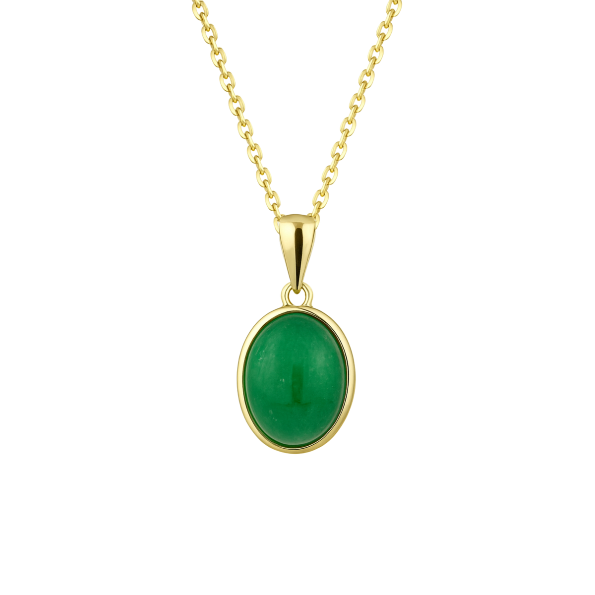 14ct gold jade pendant necklace with blue topaz accent, crafted by Appleby Jewellers Dublin, showcasing elegant jewelry design.