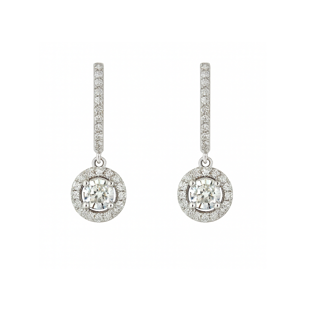Diamond Drop Hoops - Appleby Jewellers Dublin