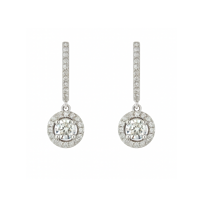 Diamond Drop Hoops - Appleby Jewellers Dublin