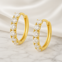 18ct Gold Diamond Huggies