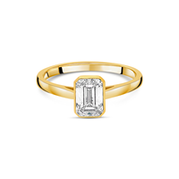 Emerald Cut Bezel Ring (1.00ct)