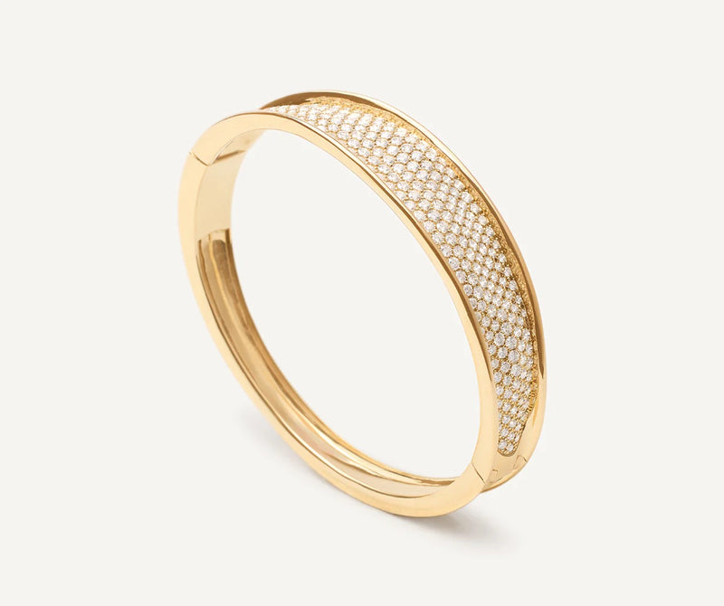 LUNARIA ALTA  18ct yellow gold bangle with diamonds - Appleby Jewellers Dublin
