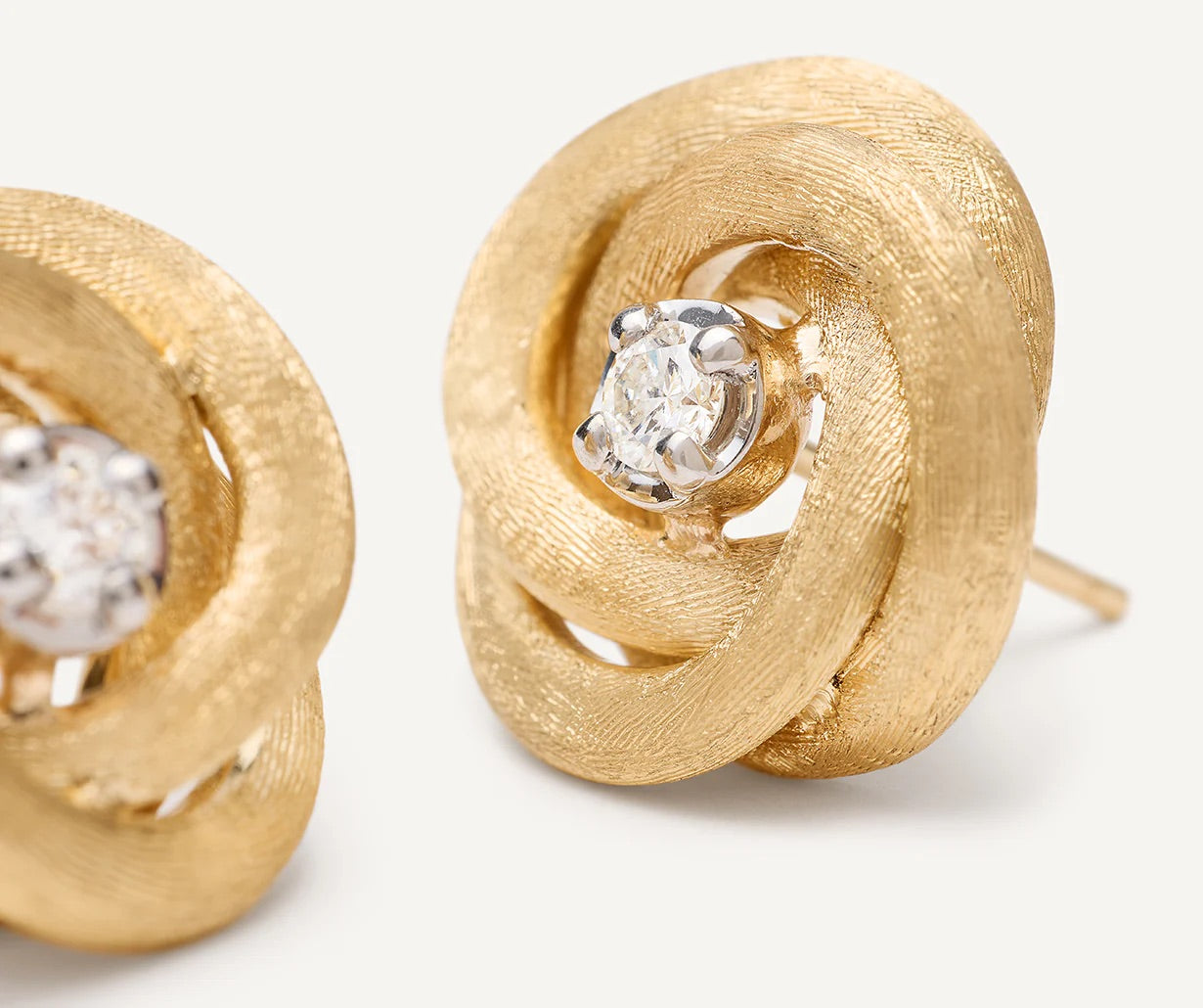 JAIPUR LINK Floral Studs With Diamond Centre