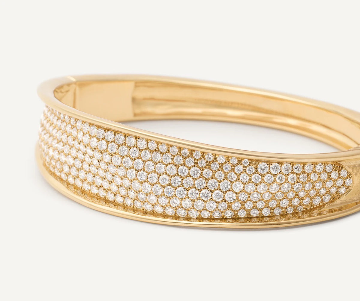 LUNARIA ALTA  18ct yellow gold bangle with diamonds - Appleby Jewellers Dublin