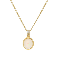 Opal and Diamond Bale Pendant