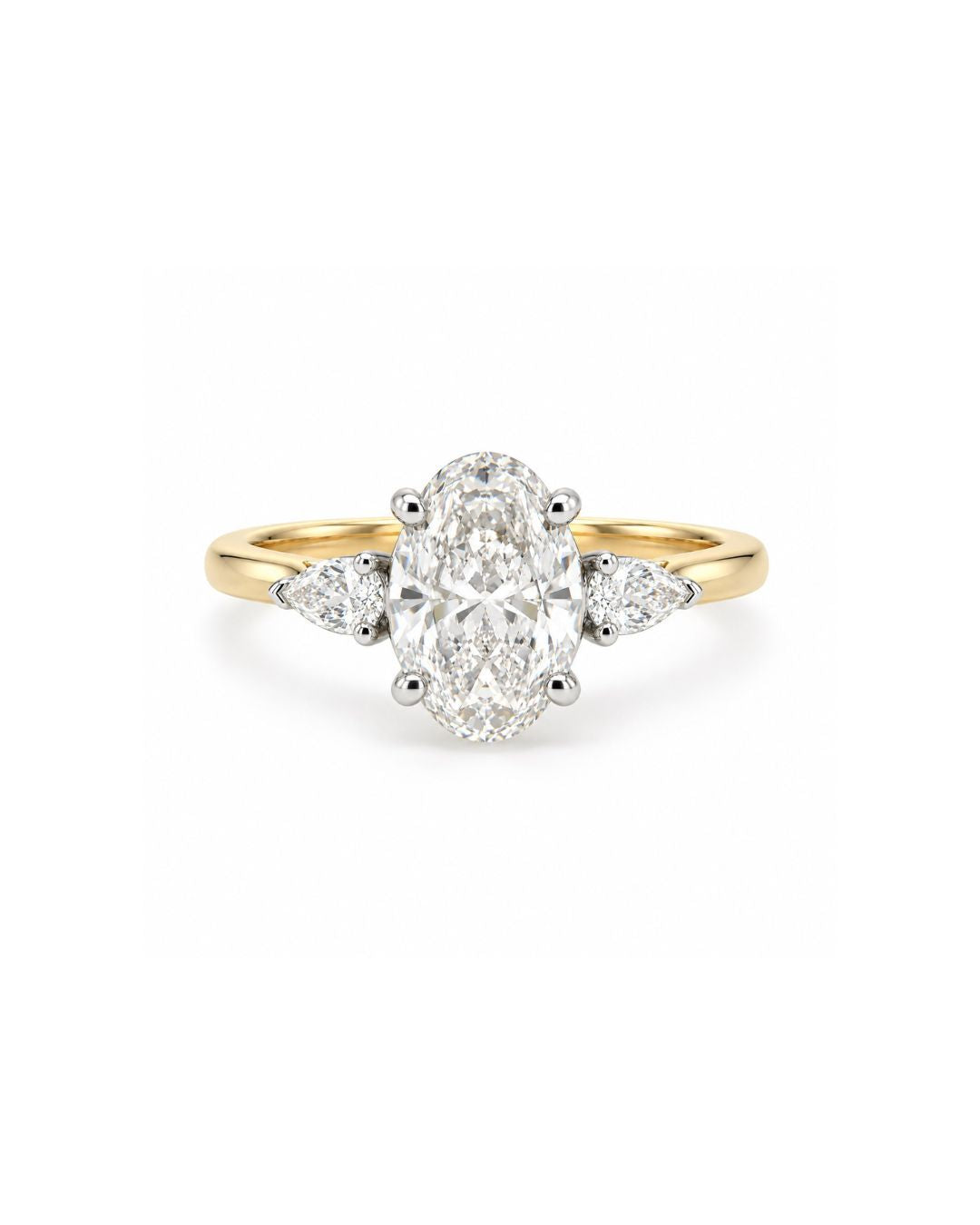 Tranquility Oval And Pear Engagement Ring