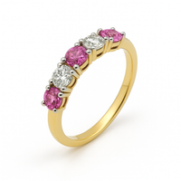 The Arc Pink Sapphire and Diamonds