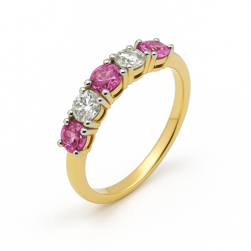 The Arc Pink Sapphire and Diamonds