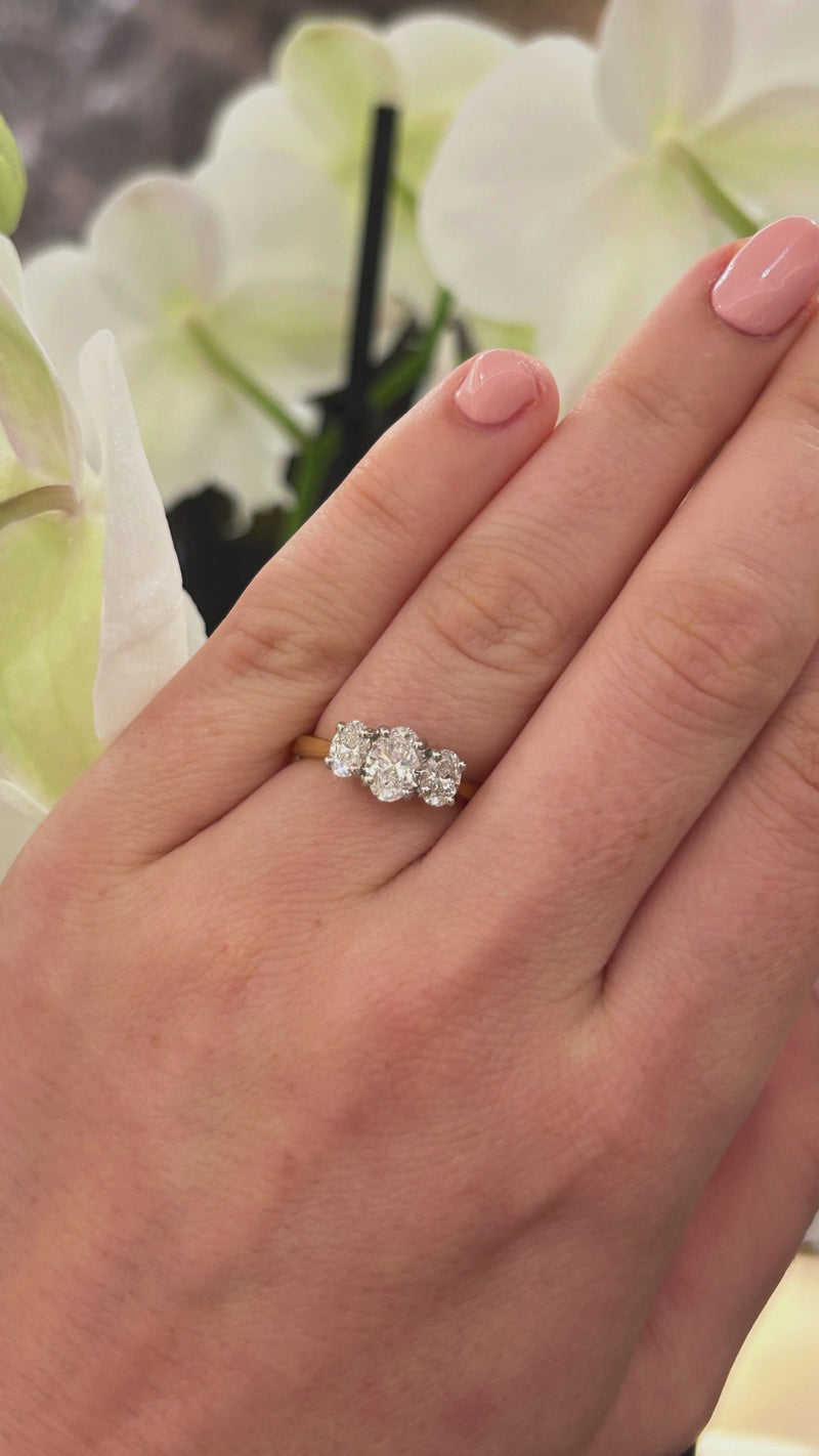 Oval Trilogy Ring