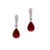 Ruby and Diamond Drop Earrings