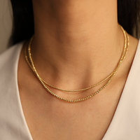 Gold Slim Sparkle Necklace