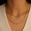 Gold & Diamond Barrel Necklace