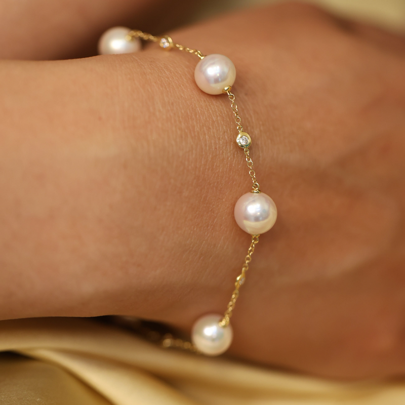 Pearl & Diamond Set Bracelet