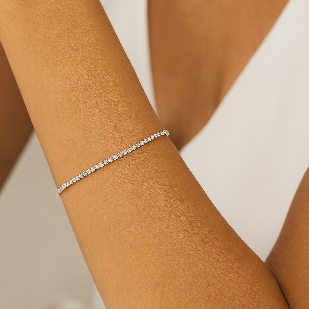 Dainty Classic Diamond Tennis Bracelet