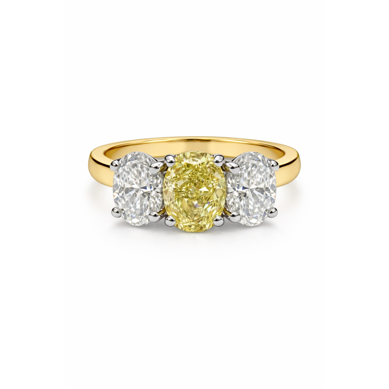 Yellow diamond ring from Appleby Jewellers Dublin, showcasing a vibrant yellow diamond set in a elegant band.