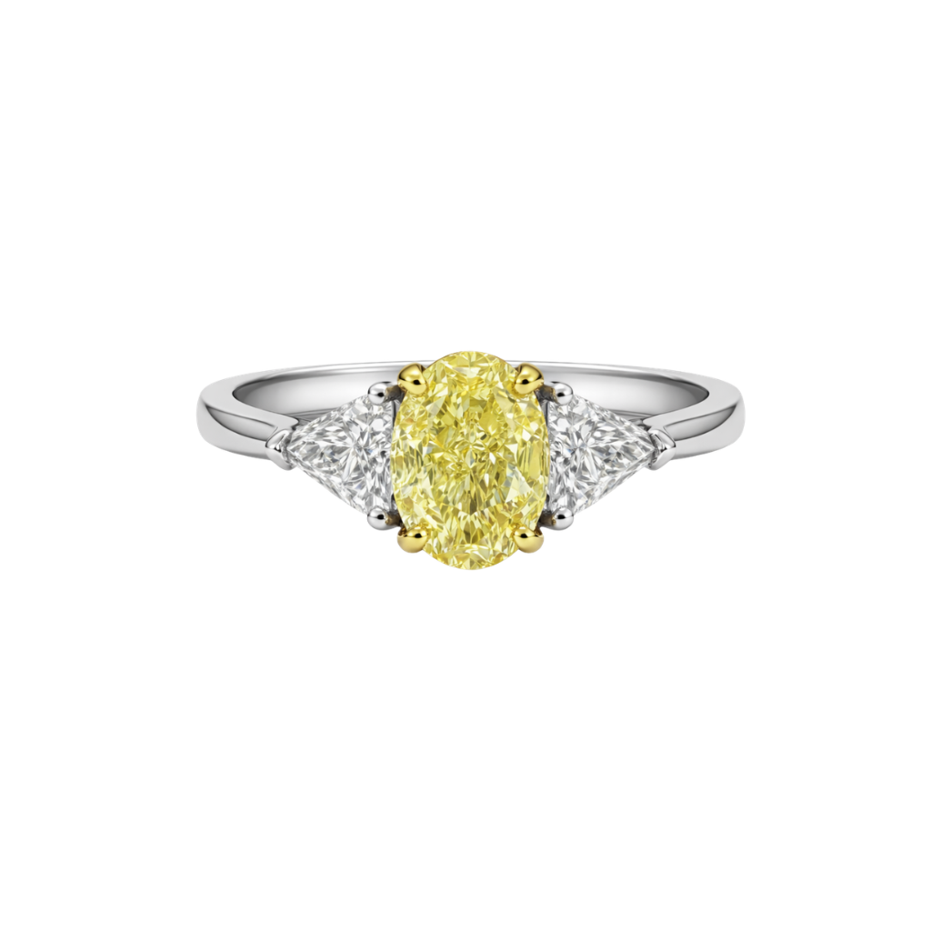 Yellow diamond ring by Appleby Jewellers Dublin featuring a vibrant, intense yellow diamond set in a elegant ring design.