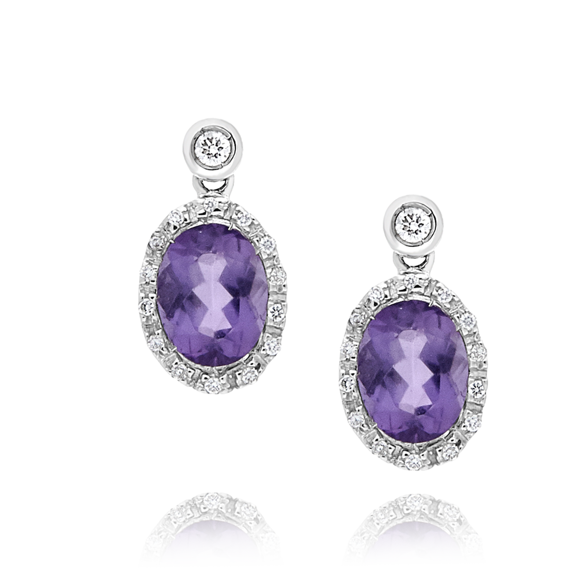 Amazon.com: Peora 14K Yellow Gold Amethyst Earrings for Women, Genuine  Gemstone Birthstone Solitaire Studs, 7x5mm Pear Shape, 1 Carat total,  Friction Back: Clothing, Shoes & Jewelry