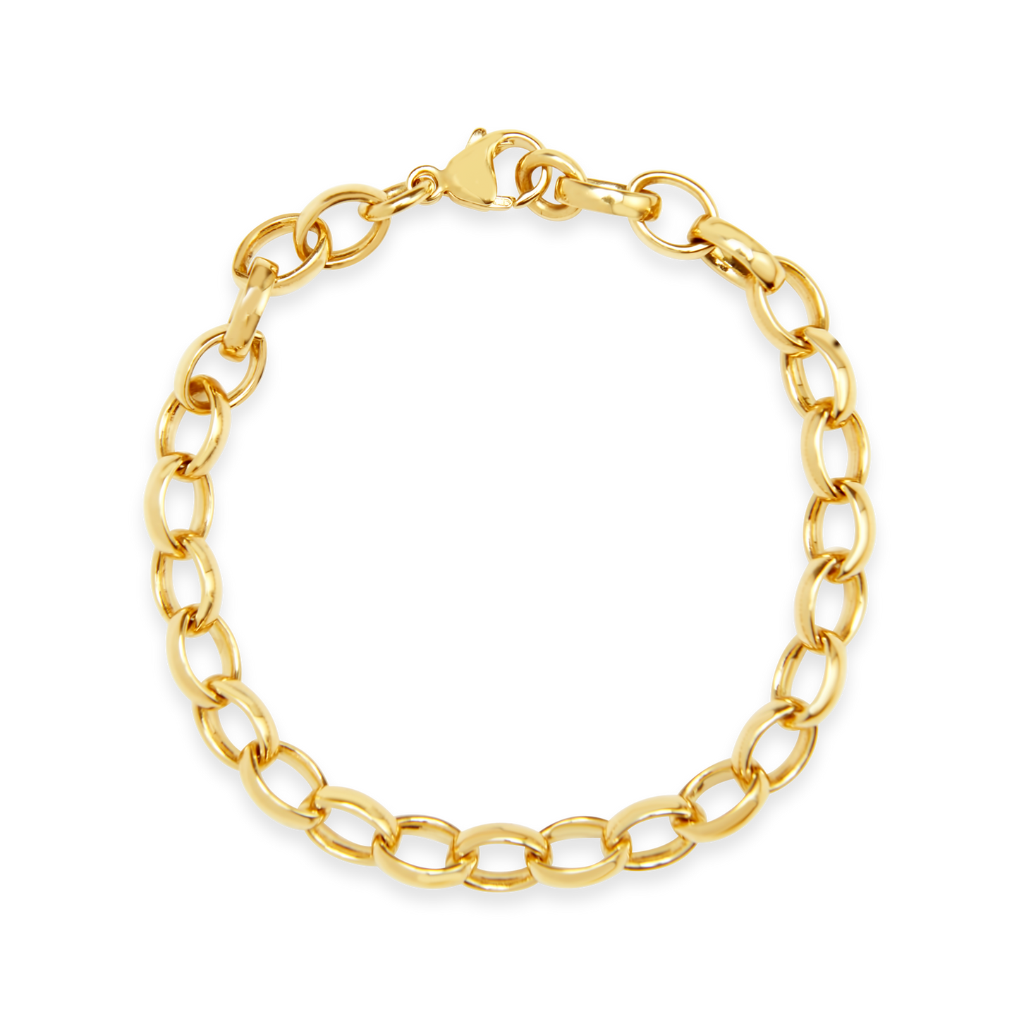 Gold Oval Belcher Bracelet