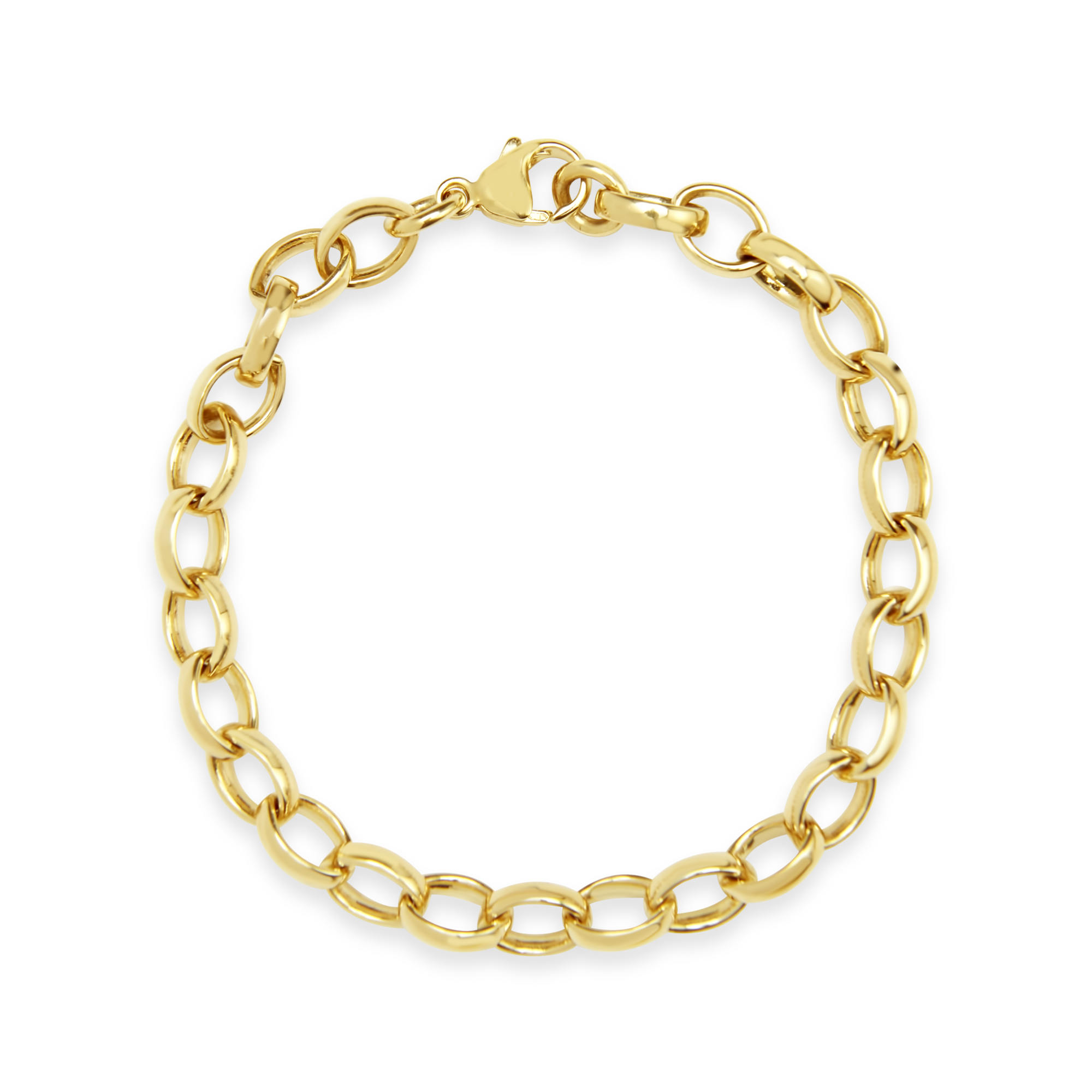 Gold Oval Belcher Bracelet