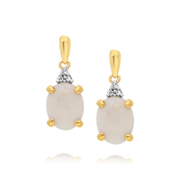 Opal and Diamond Drop Earrings