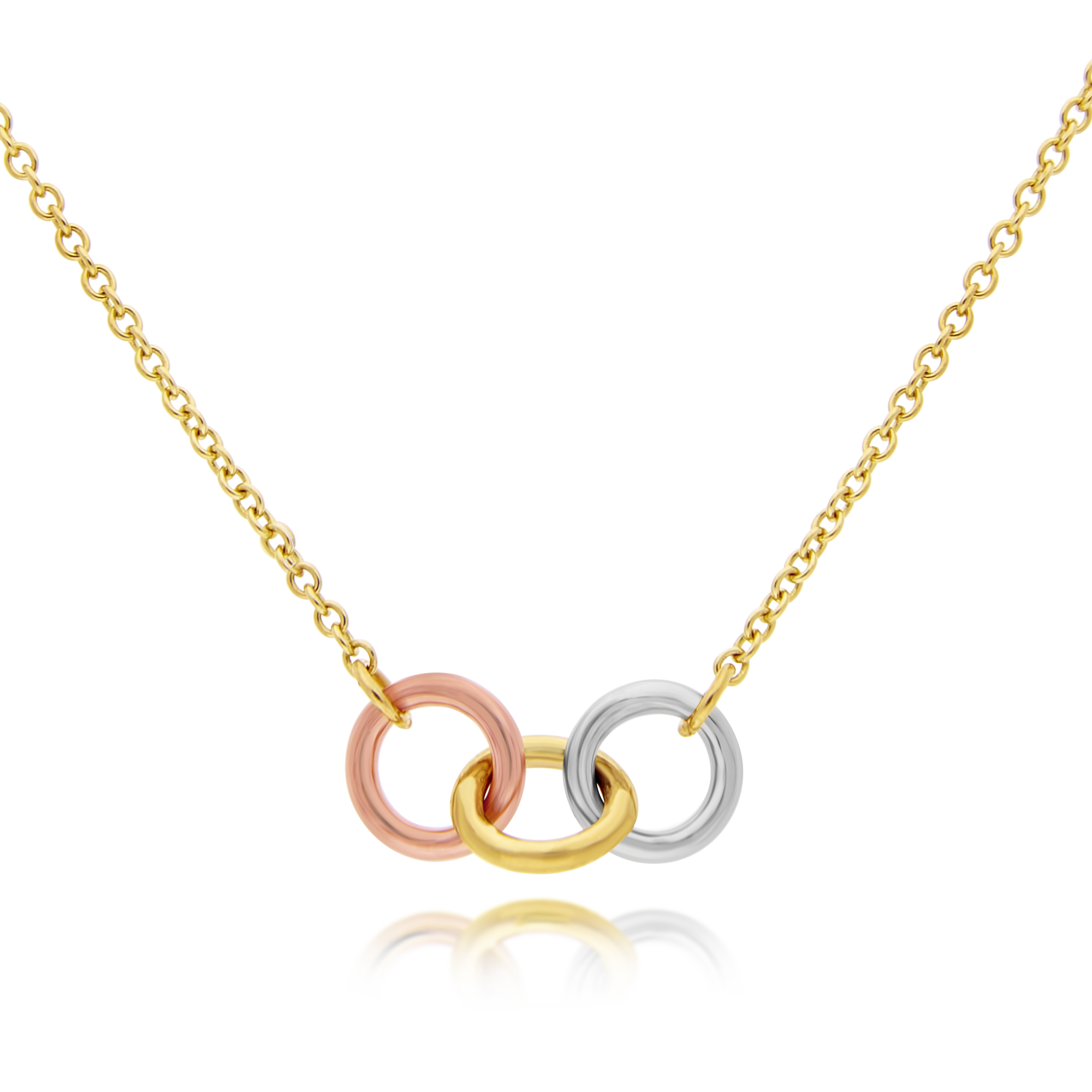 9ct 3 Colour Gold Pendant