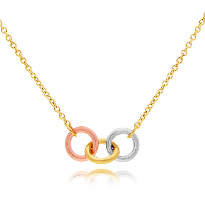 9ct 3 Colour Gold Pendant