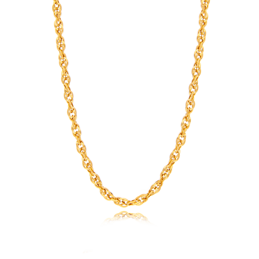 9ct Gold open Link Twisted Style