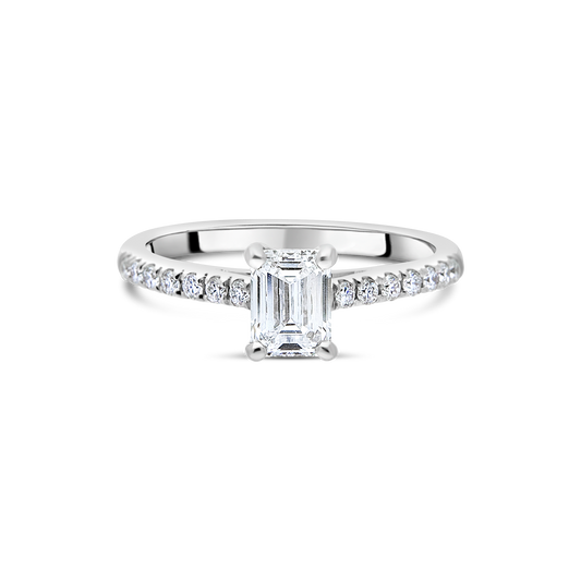 The "Amity" with Emerald Cut Platinum