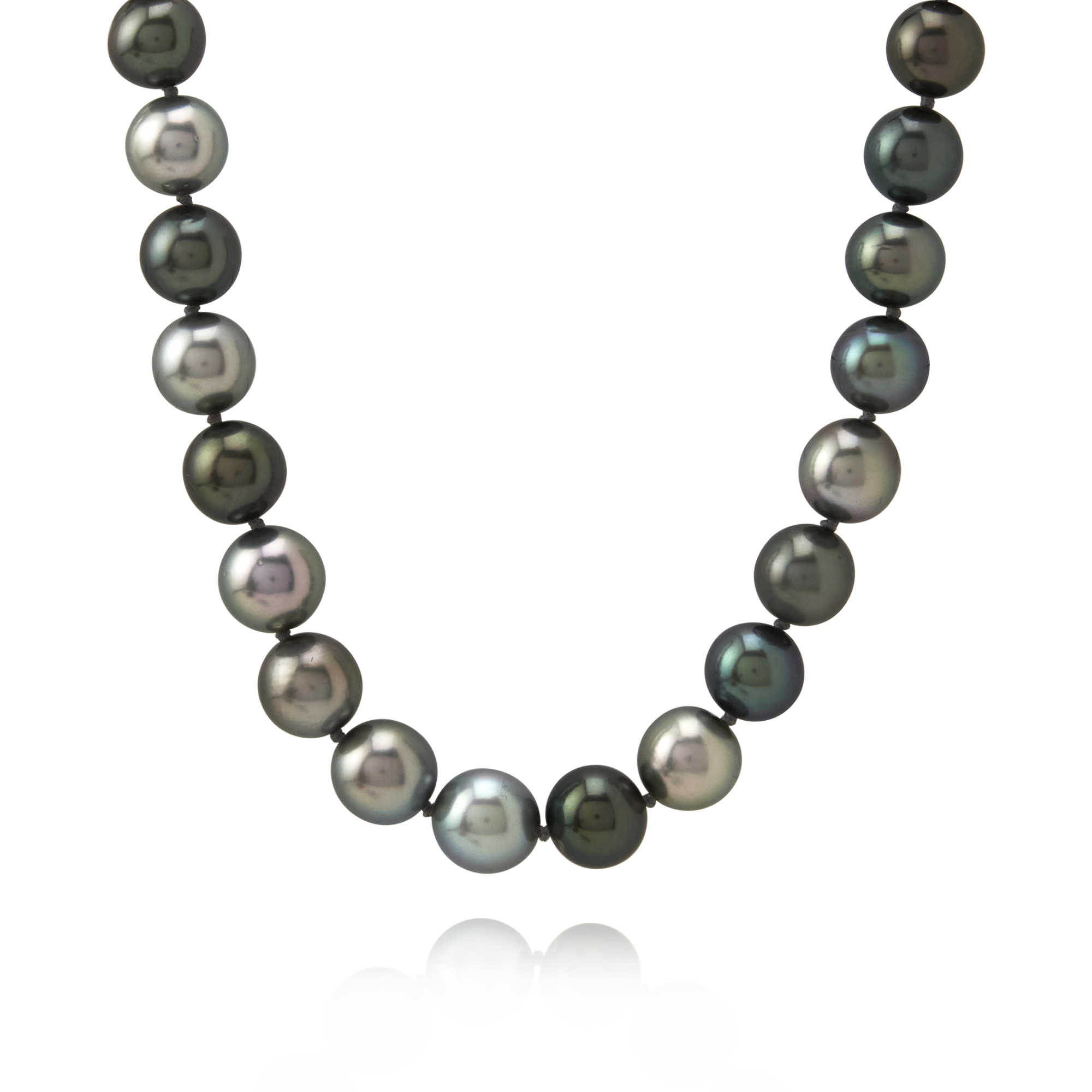 14ct White Gold Tahitian Pearl Strand