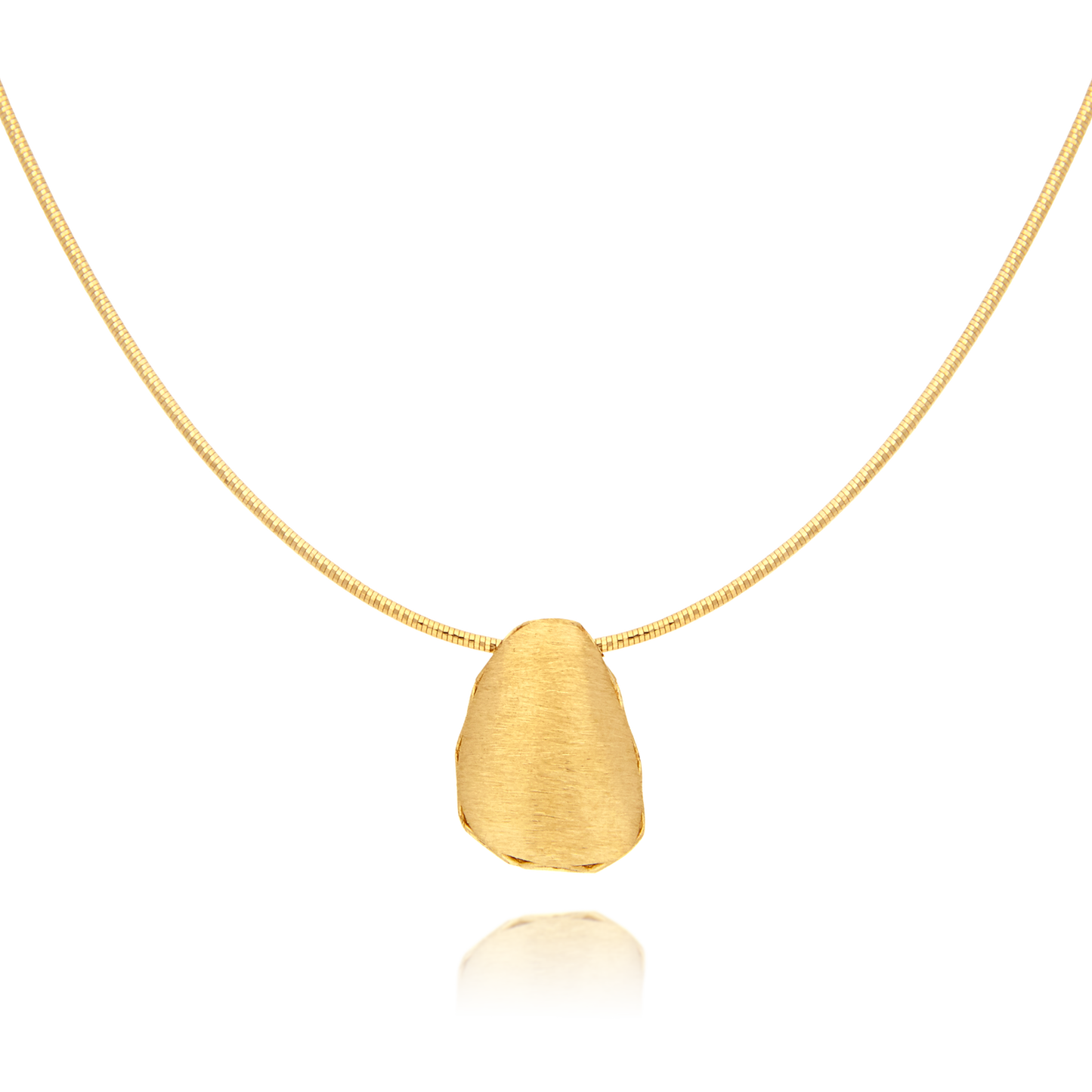 14ct Gold Reversible Pendant on Omega Chain