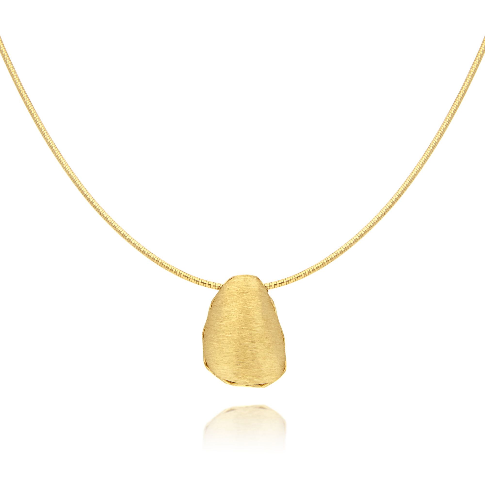 14ct Gold Reversible Pendant on Omega Chain