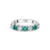 The "Galeria" Emerald and Diamond 7 Stone, Platinum