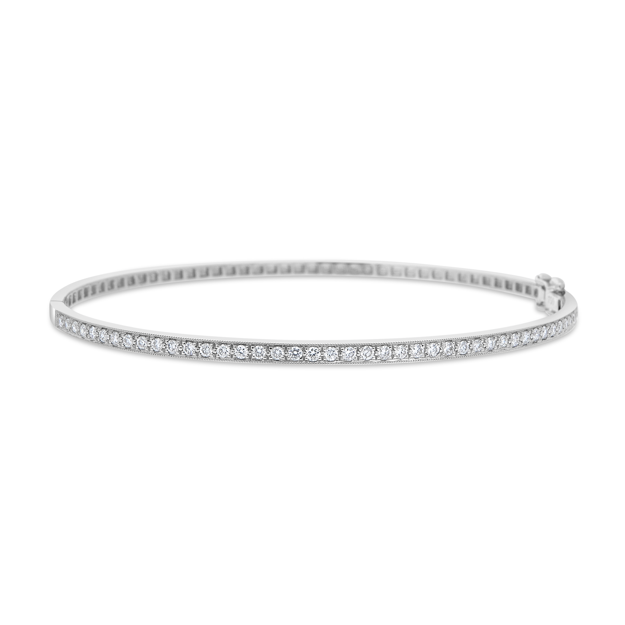 18ct White Gold Diamond Bangle