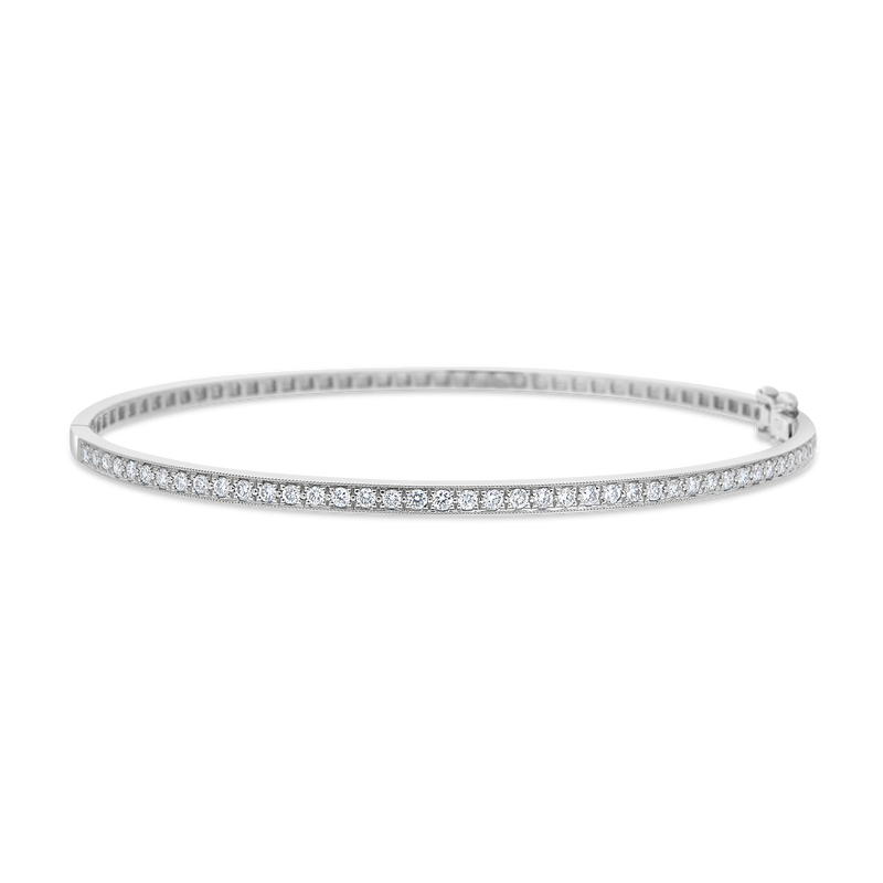 18ct White Gold Diamond Bangle