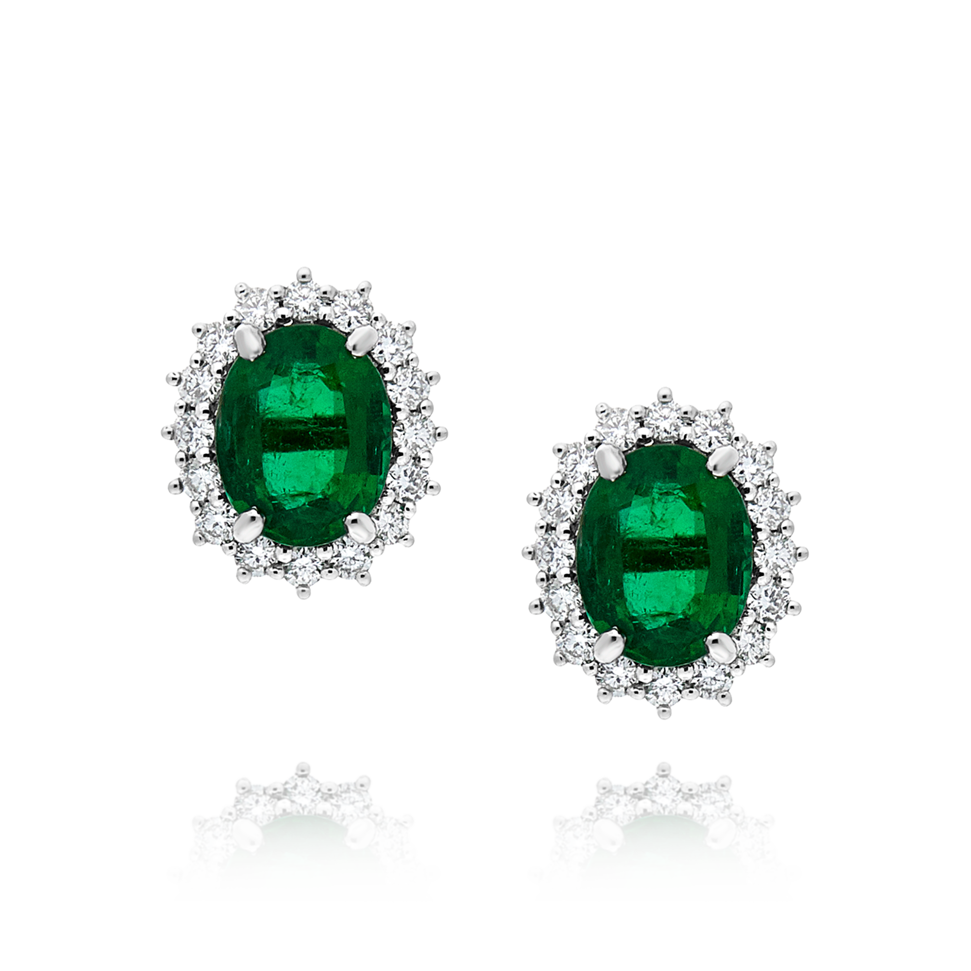 Emerald and Diamond Earrings