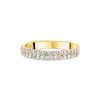 18ct Yellow Gold and Double Row Diamond Ring