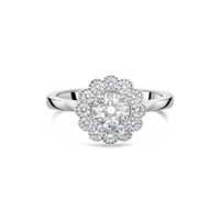 The Kate Flower Engagement Ring (Round Diamond)