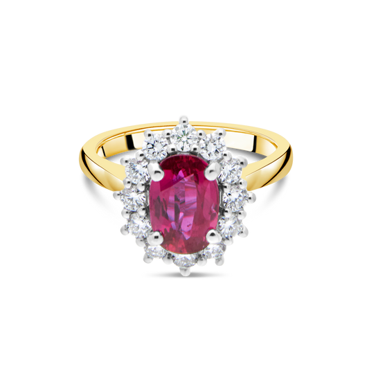 The "Kate" Ruby and Diamond, Yellow Gold