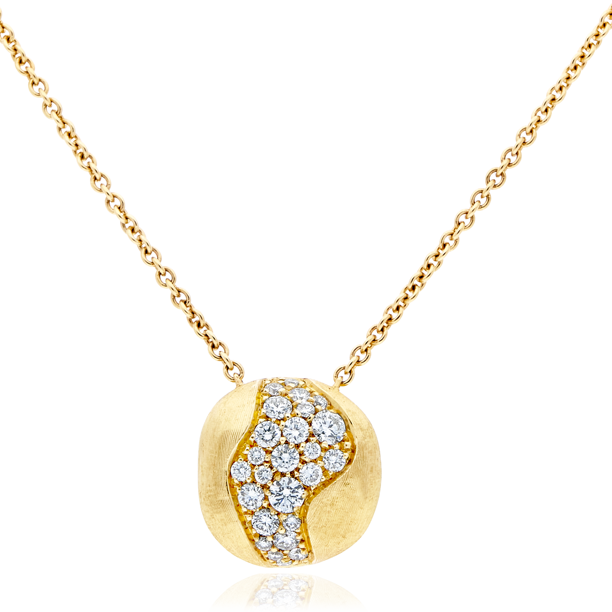 18ct Gold Large "Africa" Diamond Pendant Marco Bicego