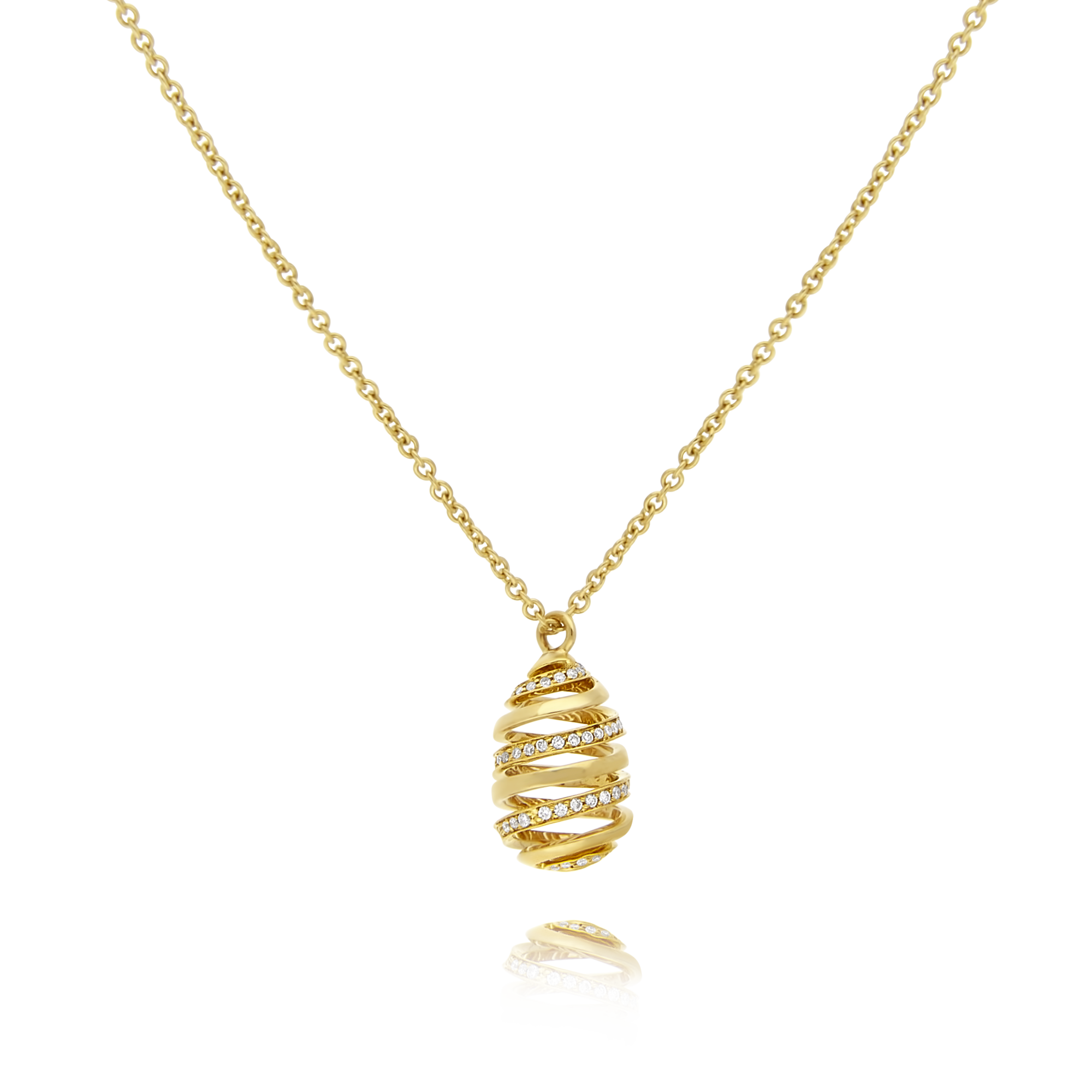 18ct Gold and Diamond Egg Pendant