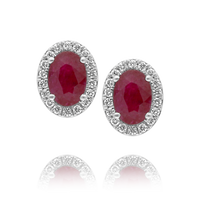 Ruby and Diamond Earrings