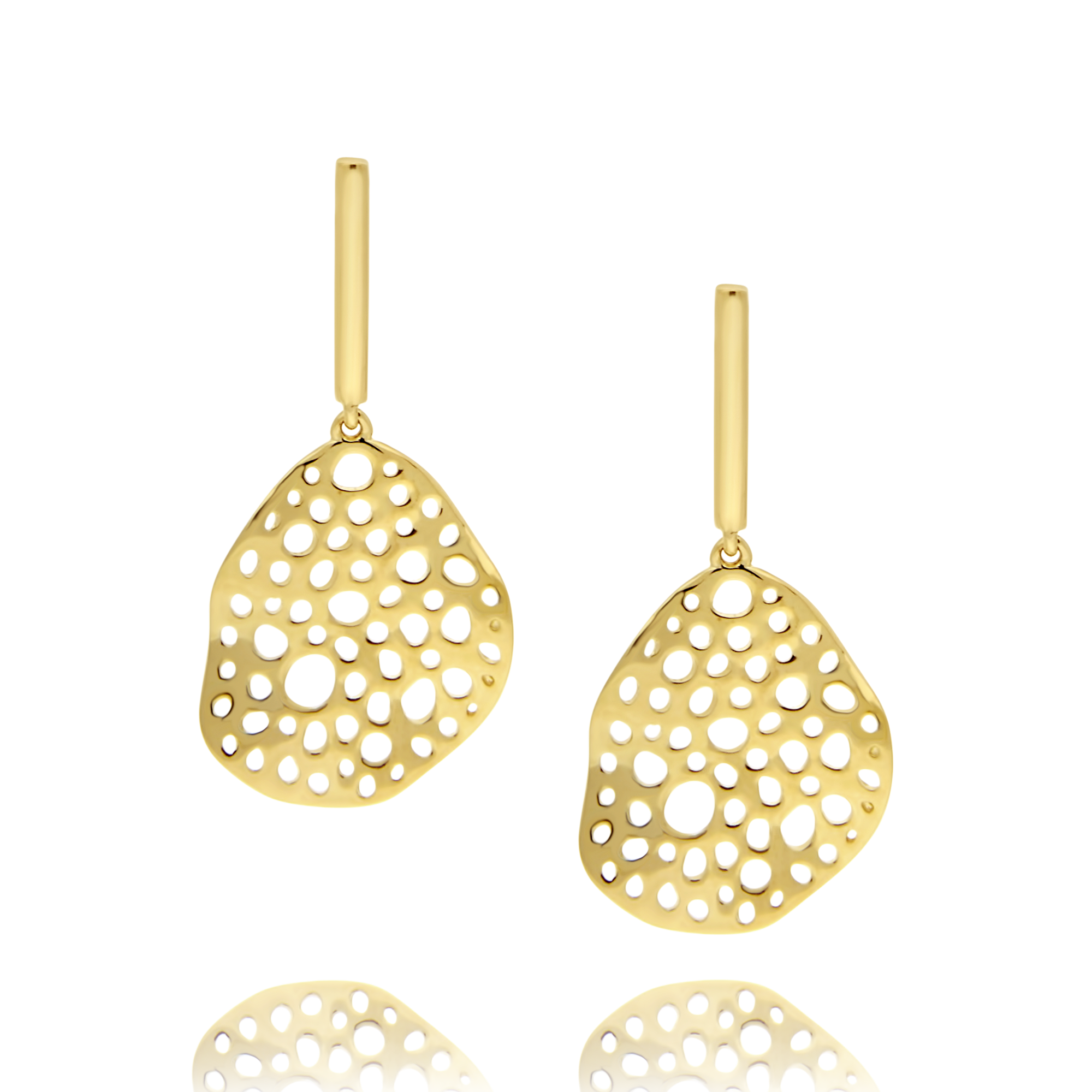 9ct Gold Fretwork Earrings