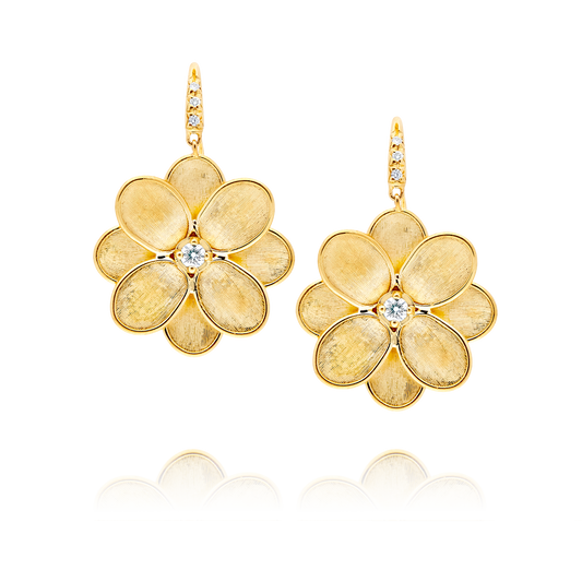 18ct Gold and Diamond "Petali" Drop Earrings Marco Bicego